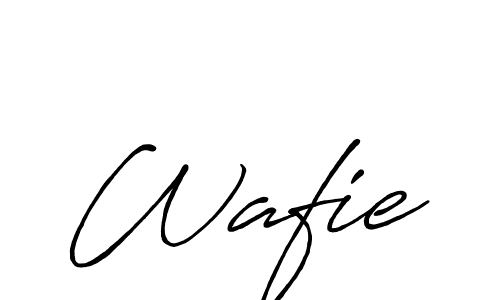 Design your own signature with our free online signature maker. With this signature software, you can create a handwritten (Antro_Vectra_Bolder) signature for name Wafie. Wafie signature style 7 images and pictures png