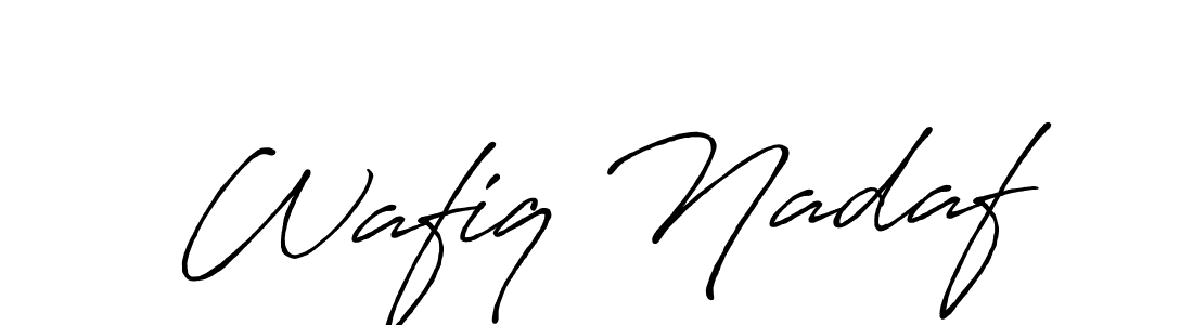 Design your own signature with our free online signature maker. With this signature software, you can create a handwritten (Antro_Vectra_Bolder) signature for name Wafiq Nadaf. Wafiq Nadaf signature style 7 images and pictures png
