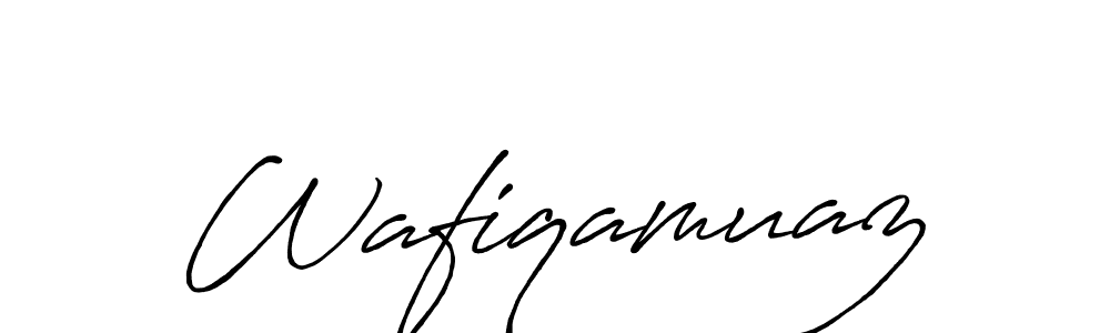 How to make Wafiqamuaz signature? Antro_Vectra_Bolder is a professional autograph style. Create handwritten signature for Wafiqamuaz name. Wafiqamuaz signature style 7 images and pictures png