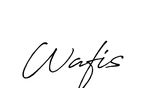 Create a beautiful signature design for name Wafis. With this signature (Antro_Vectra_Bolder) fonts, you can make a handwritten signature for free. Wafis signature style 7 images and pictures png