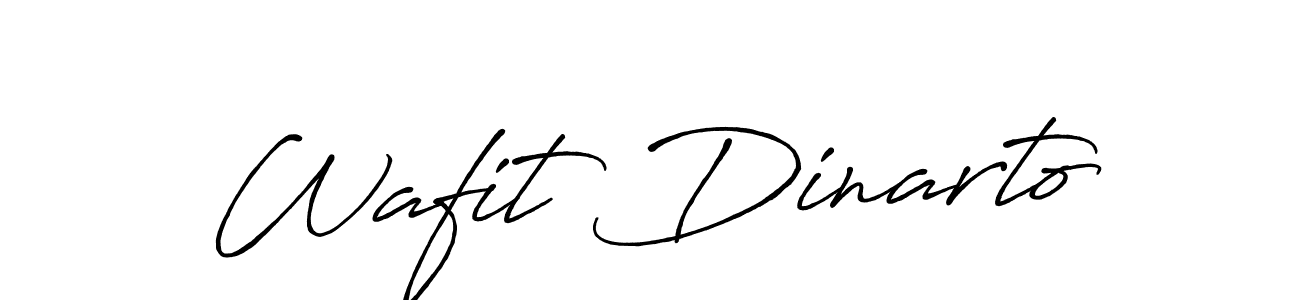 Create a beautiful signature design for name Wafit Dinarto. With this signature (Antro_Vectra_Bolder) fonts, you can make a handwritten signature for free. Wafit Dinarto signature style 7 images and pictures png