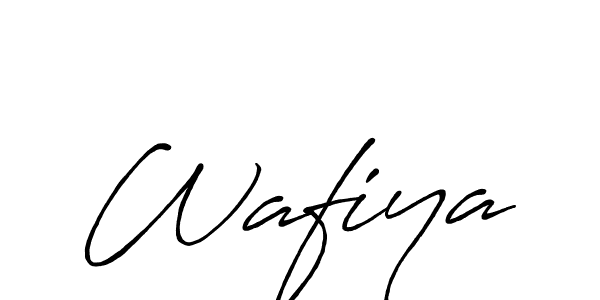 How to make Wafiya signature? Antro_Vectra_Bolder is a professional autograph style. Create handwritten signature for Wafiya name. Wafiya signature style 7 images and pictures png