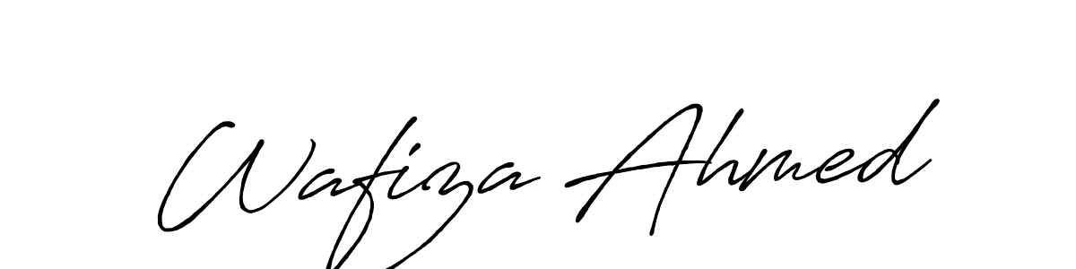 Wafiza Ahmed stylish signature style. Best Handwritten Sign (Antro_Vectra_Bolder) for my name. Handwritten Signature Collection Ideas for my name Wafiza Ahmed. Wafiza Ahmed signature style 7 images and pictures png
