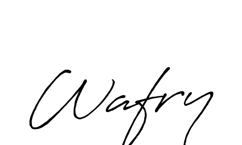 How to make Wafry signature? Antro_Vectra_Bolder is a professional autograph style. Create handwritten signature for Wafry name. Wafry signature style 7 images and pictures png