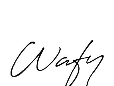 Create a beautiful signature design for name Wafy. With this signature (Antro_Vectra_Bolder) fonts, you can make a handwritten signature for free. Wafy signature style 7 images and pictures png