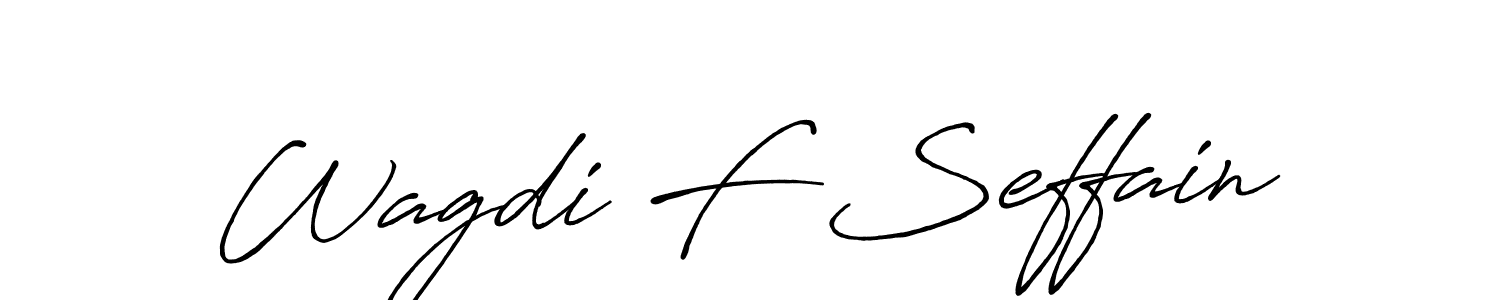 How to Draw Wagdi F Seffain signature style? Antro_Vectra_Bolder is a latest design signature styles for name Wagdi F Seffain. Wagdi F Seffain signature style 7 images and pictures png