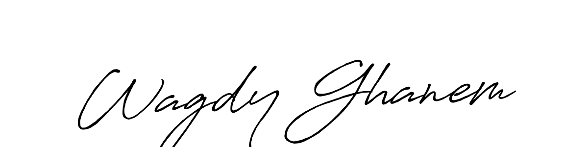 Make a beautiful signature design for name Wagdy Ghanem. With this signature (Antro_Vectra_Bolder) style, you can create a handwritten signature for free. Wagdy Ghanem signature style 7 images and pictures png