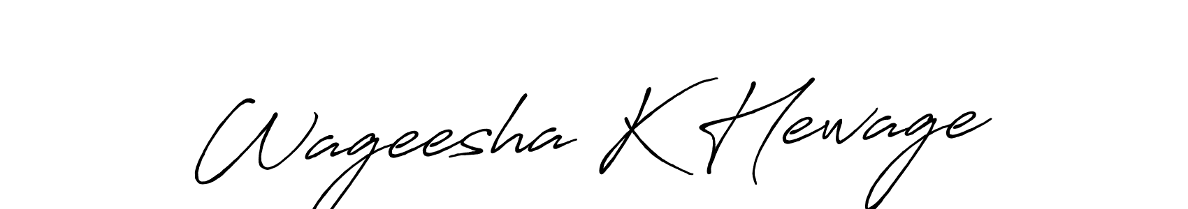 Use a signature maker to create a handwritten signature online. With this signature software, you can design (Antro_Vectra_Bolder) your own signature for name Wageesha K Hewage. Wageesha K Hewage signature style 7 images and pictures png