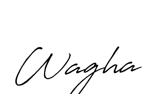 Make a beautiful signature design for name Wagha. With this signature (Antro_Vectra_Bolder) style, you can create a handwritten signature for free. Wagha signature style 7 images and pictures png