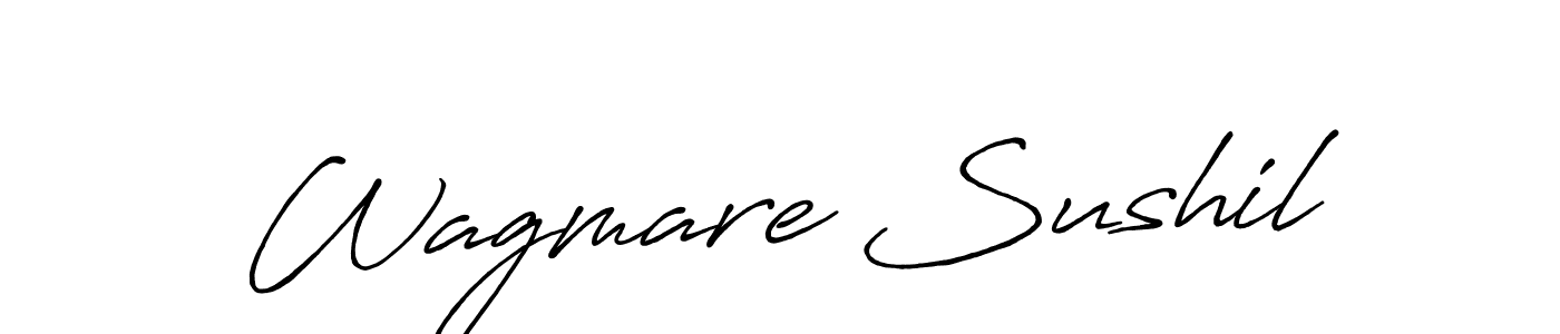 The best way (Antro_Vectra_Bolder) to make a short signature is to pick only two or three words in your name. The name Wagmare Sushil include a total of six letters. For converting this name. Wagmare Sushil signature style 7 images and pictures png