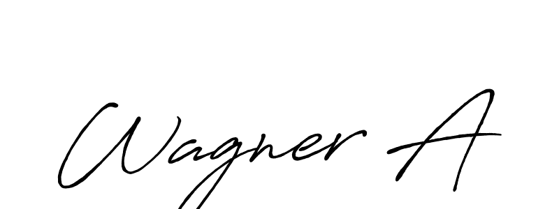 The best way (Antro_Vectra_Bolder) to make a short signature is to pick only two or three words in your name. The name Wagner A include a total of six letters. For converting this name. Wagner A signature style 7 images and pictures png