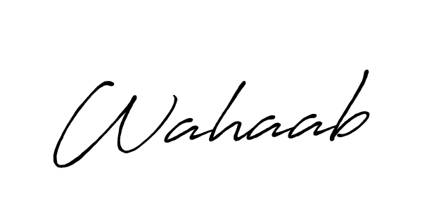 Make a beautiful signature design for name Wahaab. Use this online signature maker to create a handwritten signature for free. Wahaab signature style 7 images and pictures png