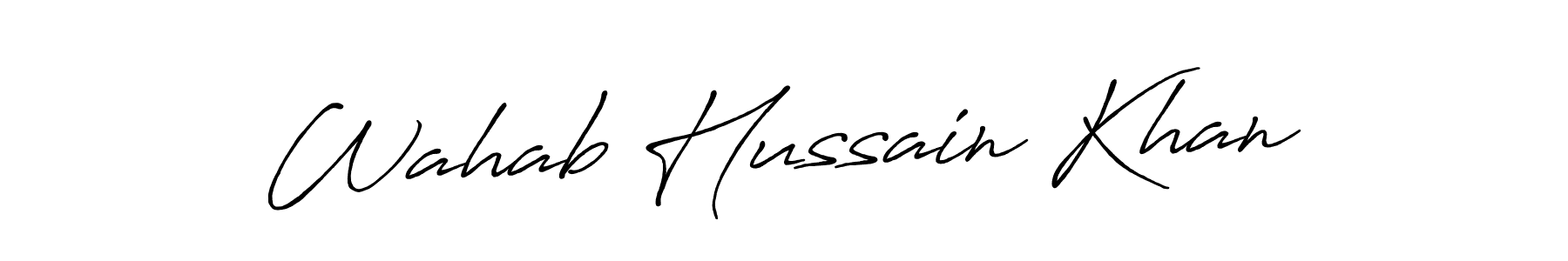 This is the best signature style for the Wahab Hussain Khan name. Also you like these signature font (Antro_Vectra_Bolder). Mix name signature. Wahab Hussain Khan signature style 7 images and pictures png