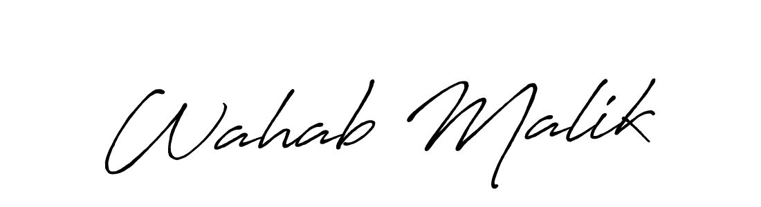 It looks lik you need a new signature style for name Wahab Malik. Design unique handwritten (Antro_Vectra_Bolder) signature with our free signature maker in just a few clicks. Wahab Malik signature style 7 images and pictures png