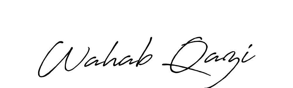 if you are searching for the best signature style for your name Wahab Qazi. so please give up your signature search. here we have designed multiple signature styles  using Antro_Vectra_Bolder. Wahab Qazi signature style 7 images and pictures png
