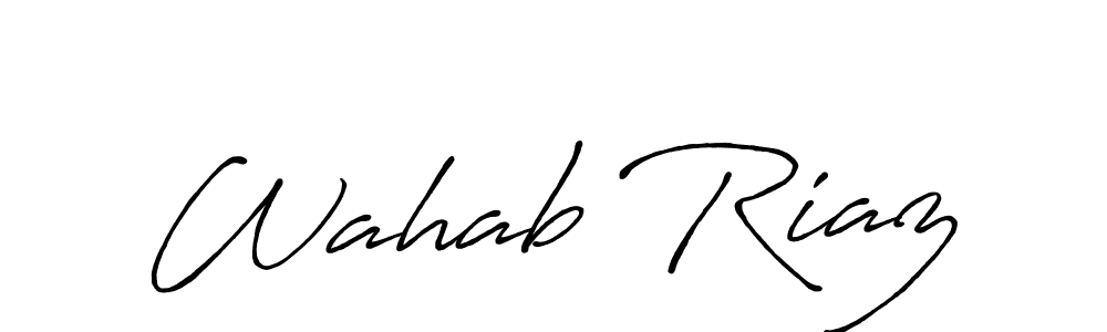 Make a beautiful signature design for name Wahab Riaz. Use this online signature maker to create a handwritten signature for free. Wahab Riaz signature style 7 images and pictures png