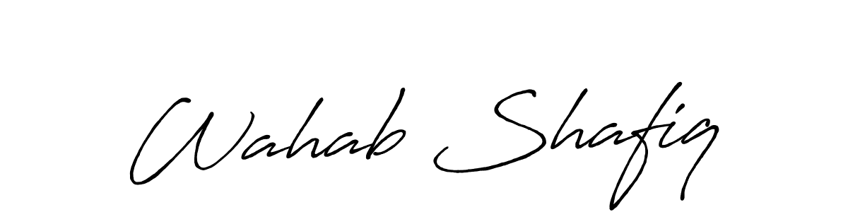 How to Draw Wahab Shafiq signature style? Antro_Vectra_Bolder is a latest design signature styles for name Wahab Shafiq. Wahab Shafiq signature style 7 images and pictures png