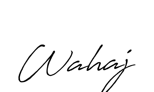 Wahaj stylish signature style. Best Handwritten Sign (Antro_Vectra_Bolder) for my name. Handwritten Signature Collection Ideas for my name Wahaj. Wahaj signature style 7 images and pictures png