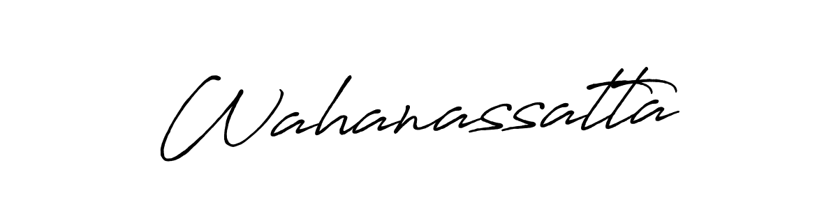 Use a signature maker to create a handwritten signature online. With this signature software, you can design (Antro_Vectra_Bolder) your own signature for name Wahanassatta. Wahanassatta signature style 7 images and pictures png