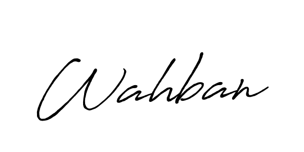 Make a beautiful signature design for name Wahban. With this signature (Antro_Vectra_Bolder) style, you can create a handwritten signature for free. Wahban signature style 7 images and pictures png