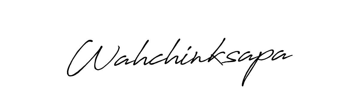 Make a beautiful signature design for name Wahchinksapa. With this signature (Antro_Vectra_Bolder) style, you can create a handwritten signature for free. Wahchinksapa signature style 7 images and pictures png