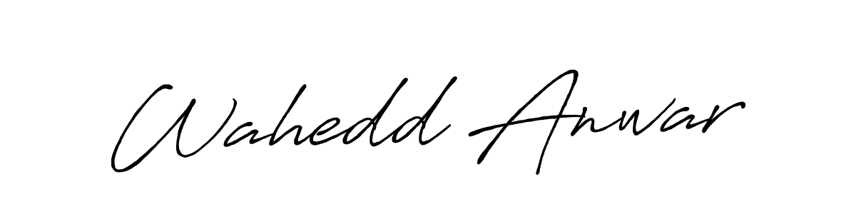 The best way (Antro_Vectra_Bolder) to make a short signature is to pick only two or three words in your name. The name Wahedd Anwar include a total of six letters. For converting this name. Wahedd Anwar signature style 7 images and pictures png