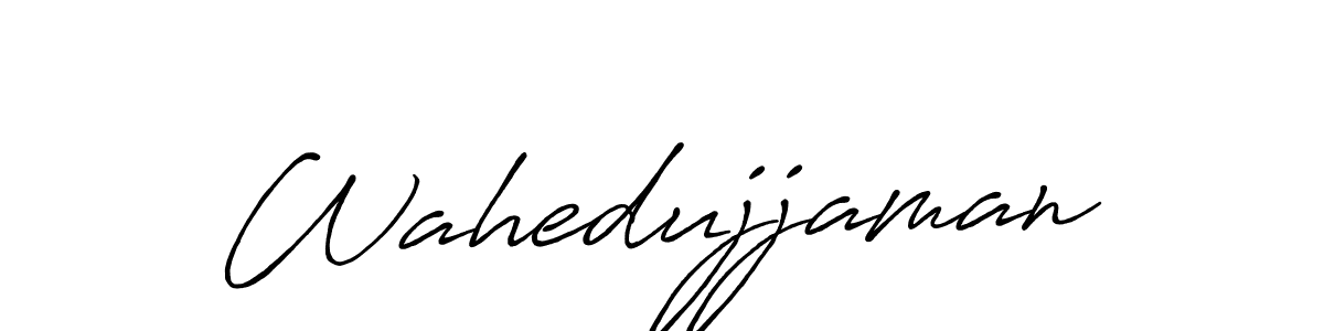 Use a signature maker to create a handwritten signature online. With this signature software, you can design (Antro_Vectra_Bolder) your own signature for name Wahedujjaman. Wahedujjaman signature style 7 images and pictures png