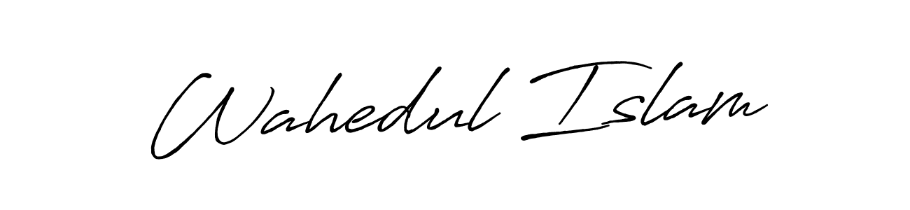 Make a beautiful signature design for name Wahedul Islam. Use this online signature maker to create a handwritten signature for free. Wahedul Islam signature style 7 images and pictures png