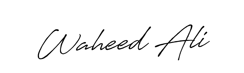 Design your own signature with our free online signature maker. With this signature software, you can create a handwritten (Antro_Vectra_Bolder) signature for name Waheed Ali. Waheed Ali signature style 7 images and pictures png