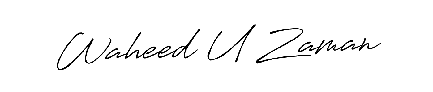 Make a beautiful signature design for name Waheed U Zaman. Use this online signature maker to create a handwritten signature for free. Waheed U Zaman signature style 7 images and pictures png