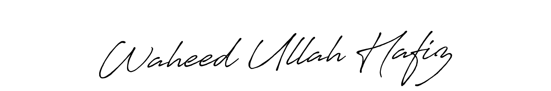 How to make Waheed Ullah Hafiz name signature. Use Antro_Vectra_Bolder style for creating short signs online. This is the latest handwritten sign. Waheed Ullah Hafiz signature style 7 images and pictures png