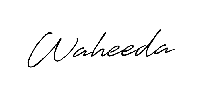 How to make Waheeda signature? Antro_Vectra_Bolder is a professional autograph style. Create handwritten signature for Waheeda name. Waheeda signature style 7 images and pictures png