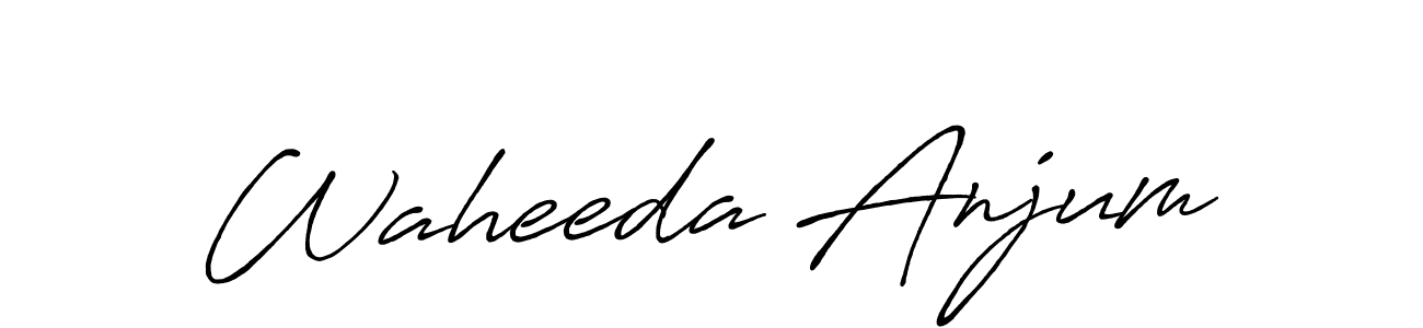 Make a beautiful signature design for name Waheeda Anjum. Use this online signature maker to create a handwritten signature for free. Waheeda Anjum signature style 7 images and pictures png
