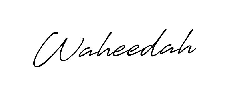 Also You can easily find your signature by using the search form. We will create Waheedah name handwritten signature images for you free of cost using Antro_Vectra_Bolder sign style. Waheedah signature style 7 images and pictures png