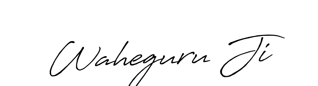 Use a signature maker to create a handwritten signature online. With this signature software, you can design (Antro_Vectra_Bolder) your own signature for name Waheguru Ji. Waheguru Ji signature style 7 images and pictures png