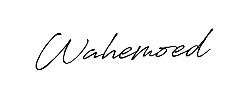 Use a signature maker to create a handwritten signature online. With this signature software, you can design (Antro_Vectra_Bolder) your own signature for name Wahemoed. Wahemoed signature style 7 images and pictures png