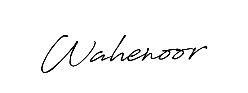 Make a beautiful signature design for name Wahenoor. With this signature (Antro_Vectra_Bolder) style, you can create a handwritten signature for free. Wahenoor signature style 7 images and pictures png