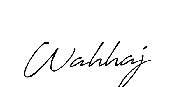 Make a beautiful signature design for name Wahhaj. With this signature (Antro_Vectra_Bolder) style, you can create a handwritten signature for free. Wahhaj signature style 7 images and pictures png