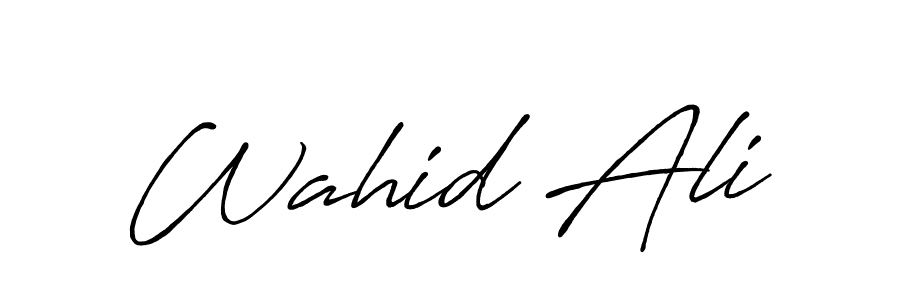 Make a beautiful signature design for name Wahid Ali. Use this online signature maker to create a handwritten signature for free. Wahid Ali signature style 7 images and pictures png