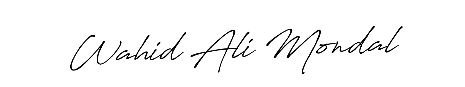 Make a short Wahid Ali Mondal signature style. Manage your documents anywhere anytime using Antro_Vectra_Bolder. Create and add eSignatures, submit forms, share and send files easily. Wahid Ali Mondal signature style 7 images and pictures png
