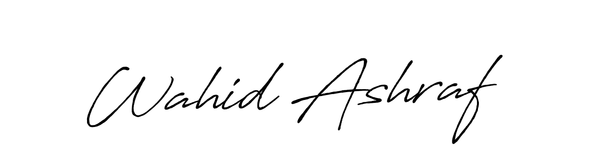 Also we have Wahid Ashraf name is the best signature style. Create professional handwritten signature collection using Antro_Vectra_Bolder autograph style. Wahid Ashraf signature style 7 images and pictures png