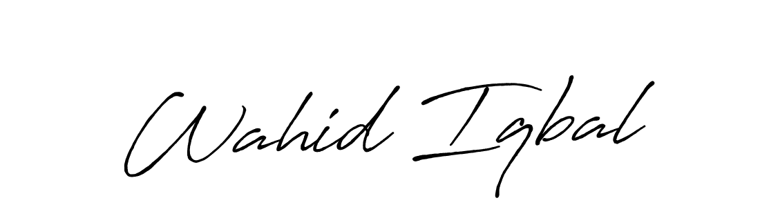 The best way (Antro_Vectra_Bolder) to make a short signature is to pick only two or three words in your name. The name Wahid Iqbal include a total of six letters. For converting this name. Wahid Iqbal signature style 7 images and pictures png