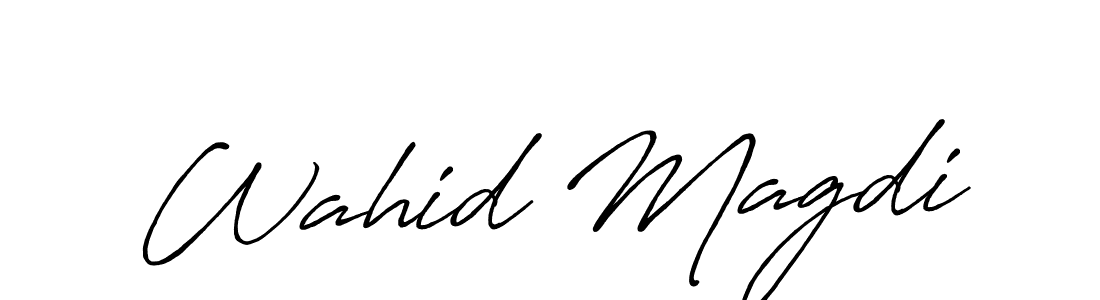 Antro_Vectra_Bolder is a professional signature style that is perfect for those who want to add a touch of class to their signature. It is also a great choice for those who want to make their signature more unique. Get Wahid Magdi name to fancy signature for free. Wahid Magdi signature style 7 images and pictures png