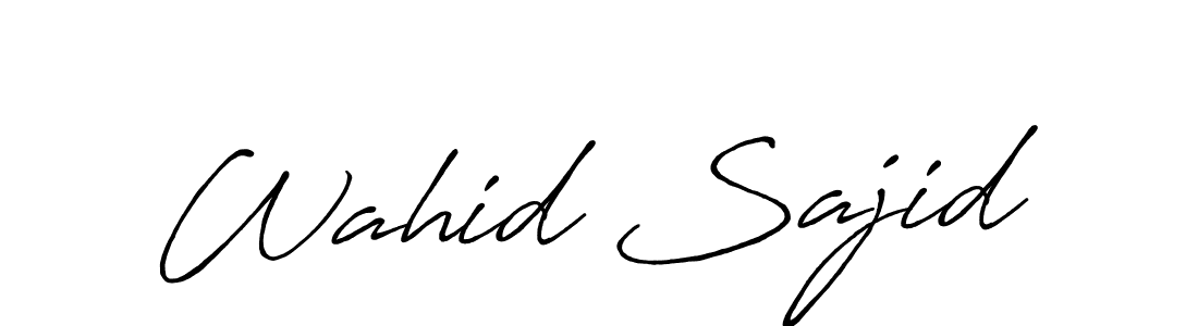 if you are searching for the best signature style for your name Wahid Sajid. so please give up your signature search. here we have designed multiple signature styles  using Antro_Vectra_Bolder. Wahid Sajid signature style 7 images and pictures png