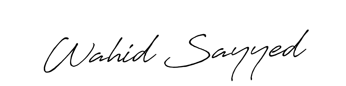 if you are searching for the best signature style for your name Wahid Sayyed. so please give up your signature search. here we have designed multiple signature styles  using Antro_Vectra_Bolder. Wahid Sayyed signature style 7 images and pictures png