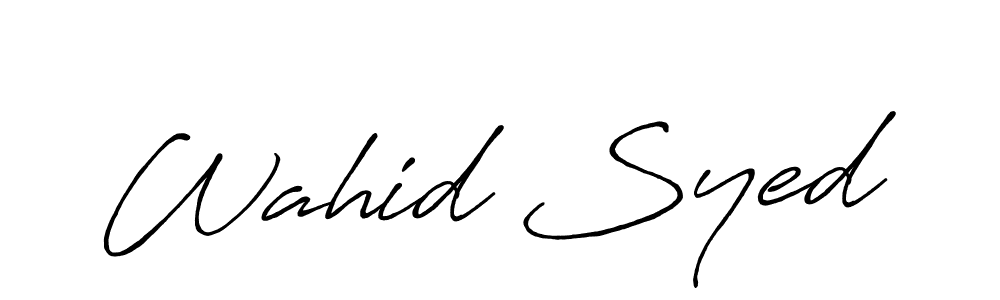 Make a beautiful signature design for name Wahid Syed. Use this online signature maker to create a handwritten signature for free. Wahid Syed signature style 7 images and pictures png