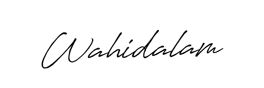 How to make Wahidalam name signature. Use Antro_Vectra_Bolder style for creating short signs online. This is the latest handwritten sign. Wahidalam signature style 7 images and pictures png