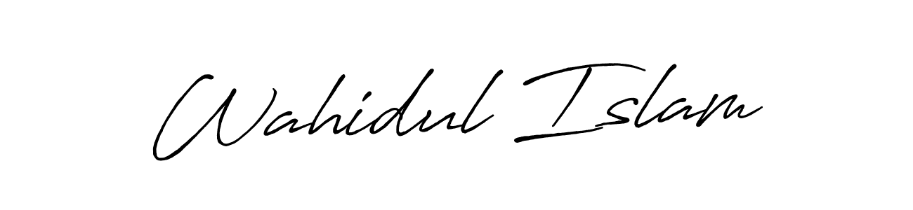 Use a signature maker to create a handwritten signature online. With this signature software, you can design (Antro_Vectra_Bolder) your own signature for name Wahidul Islam. Wahidul Islam signature style 7 images and pictures png