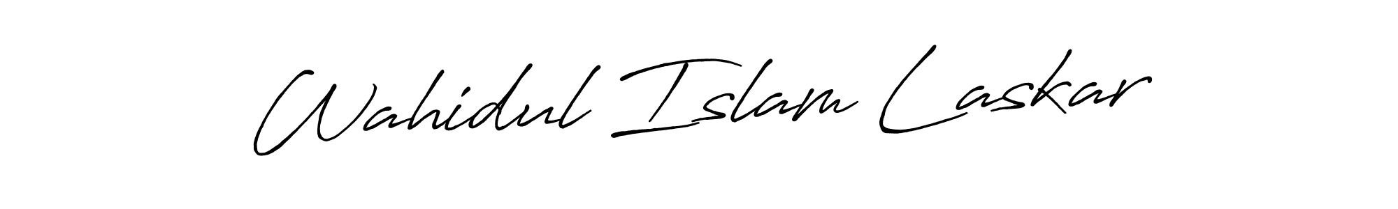 Create a beautiful signature design for name Wahidul Islam Laskar. With this signature (Antro_Vectra_Bolder) fonts, you can make a handwritten signature for free. Wahidul Islam Laskar signature style 7 images and pictures png
