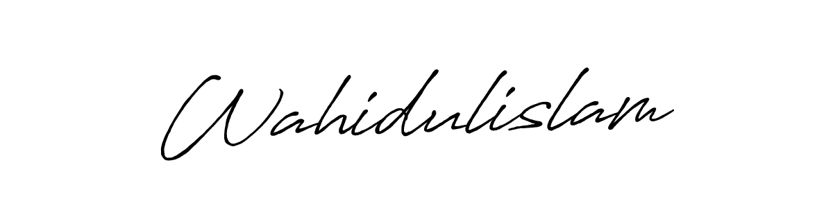Design your own signature with our free online signature maker. With this signature software, you can create a handwritten (Antro_Vectra_Bolder) signature for name Wahidulislam. Wahidulislam signature style 7 images and pictures png